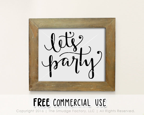 Let's Party SVG & Printable