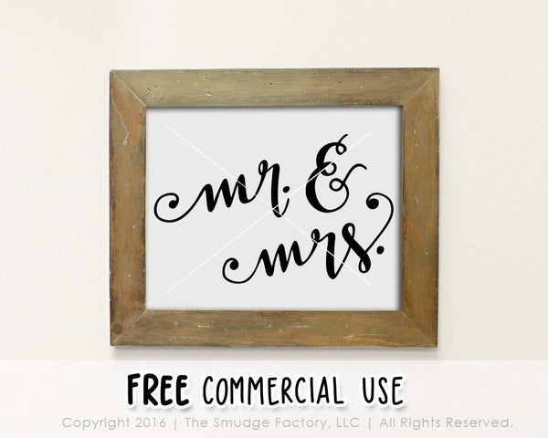 Mr. & Mrs. SVG & Printable