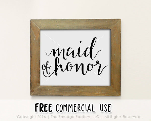 Maid Of Honor SVG & Printable