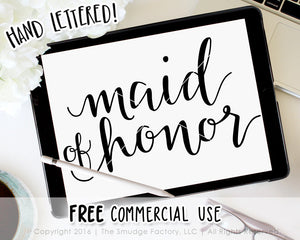 Maid Of Honor SVG & Printable