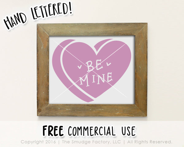 Be Mine Heart SVG & Printable