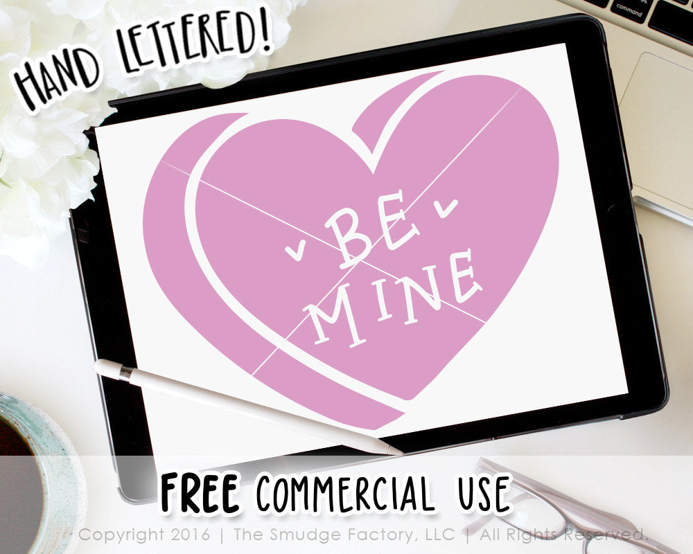 Be Mine Heart SVG & Printable