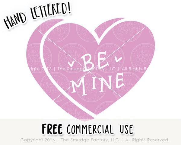 Be Mine Heart SVG & Printable