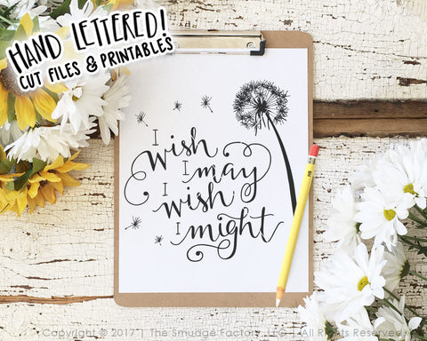 Wish I May, Star light SVG & Printable