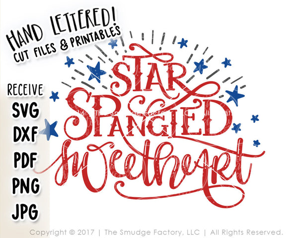 Star Spangled Sweetheart SVG & Printable
