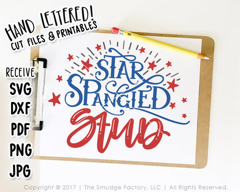 Star Spangled Stud SVG & Printable