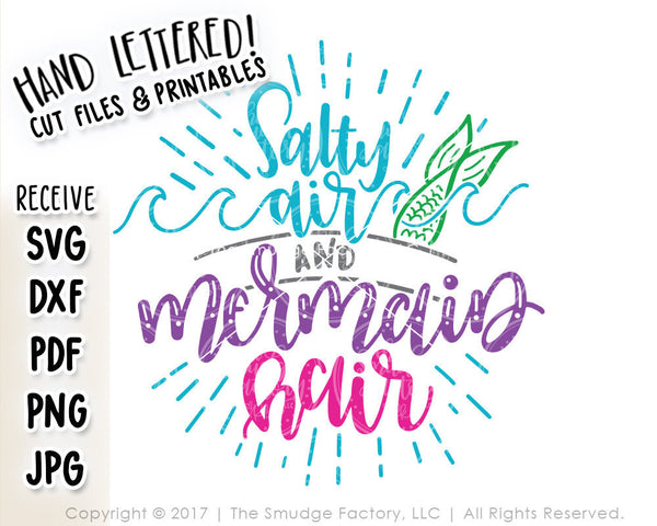 Mermaid Hair SVG & Printable
