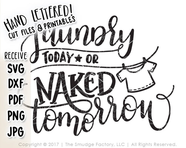Laundry Today Or Naked Tomorrow SVG & Printable