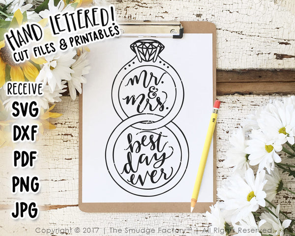 Mr. and Mrs. Best Day Ever SVG & Printable