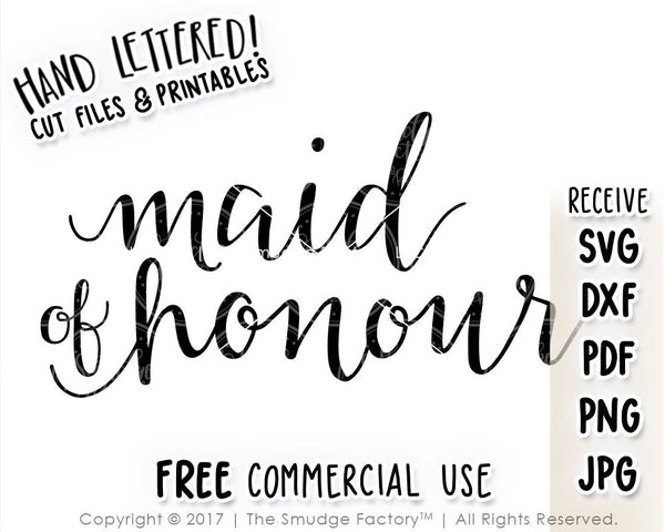 Maid Of Honour SVG & Printable