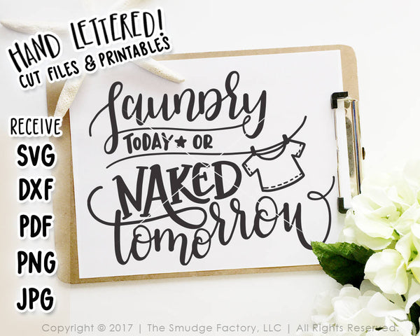 Laundry Today Or Naked Tomorrow SVG & Printable