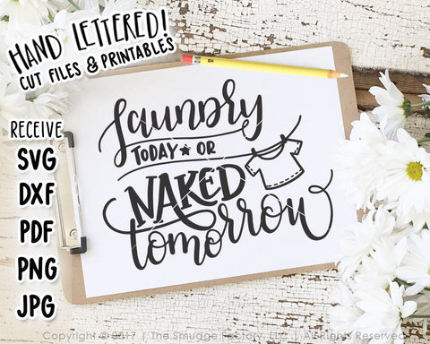 Laundry Today Or Naked Tomorrow SVG & Printable