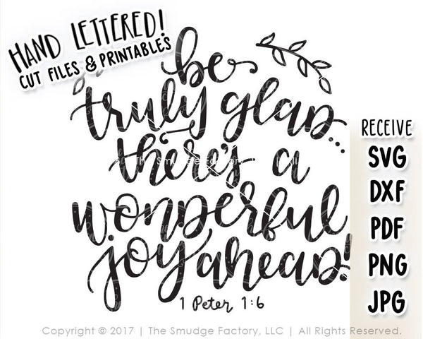 Wonderful Joy Ahead 1 Peter 1:6 SVG & Printable