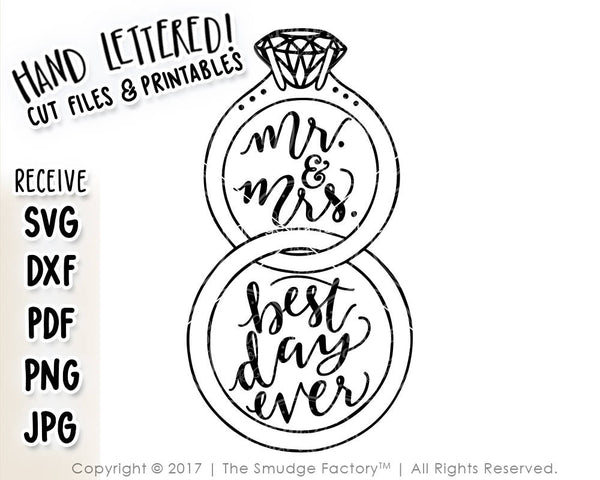 Mr. and Mrs. Best Day Ever SVG & Printable
