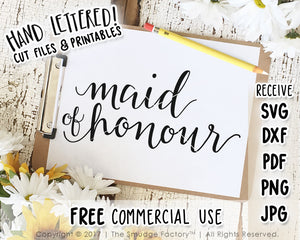 Maid Of Honour SVG & Printable