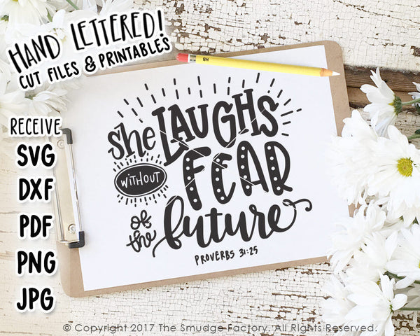 She Laughs Without Fear SVG & Printable
