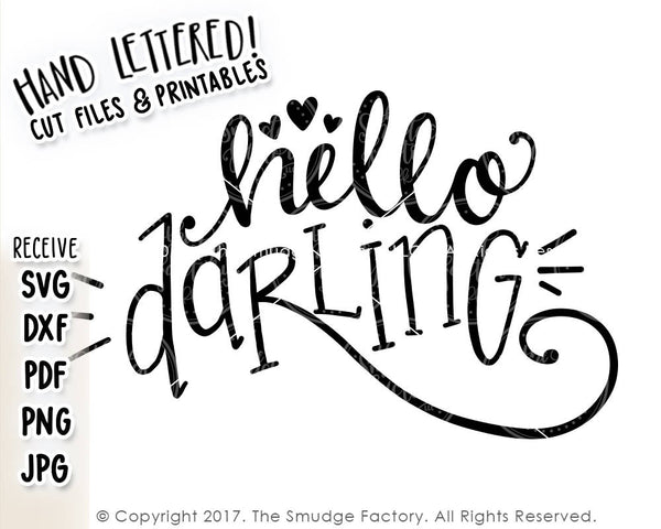 Hello Darling SVG & Printable