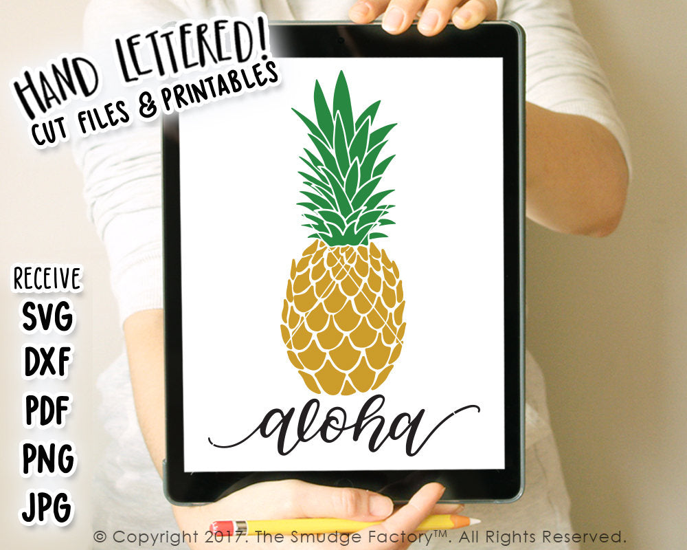 Aloha pineapple SVG & Printable