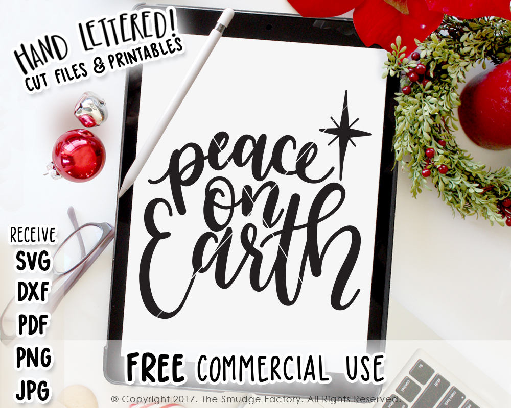 Peace on Earth SVG & Printable