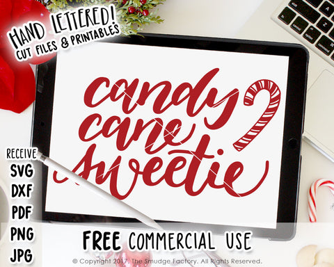 Candy Cane Sweetie SVG & Printable