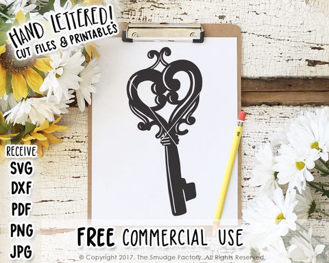 Vintage Key SVG & Printable