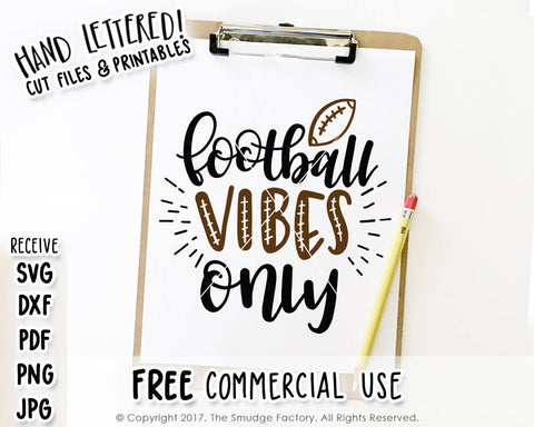 Football Vibes SVG & Printable
