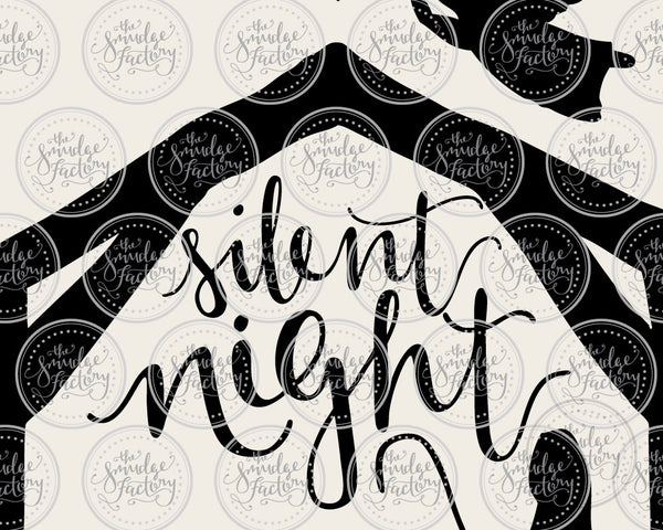 Silent Night Manger SVG & Printable