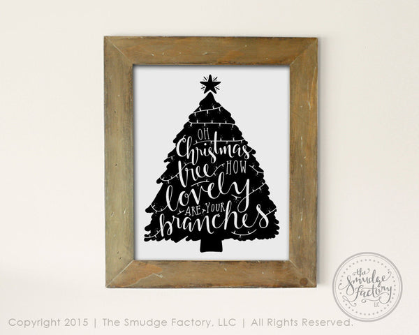 Oh Christmas Tree Decoration SVG & Printable