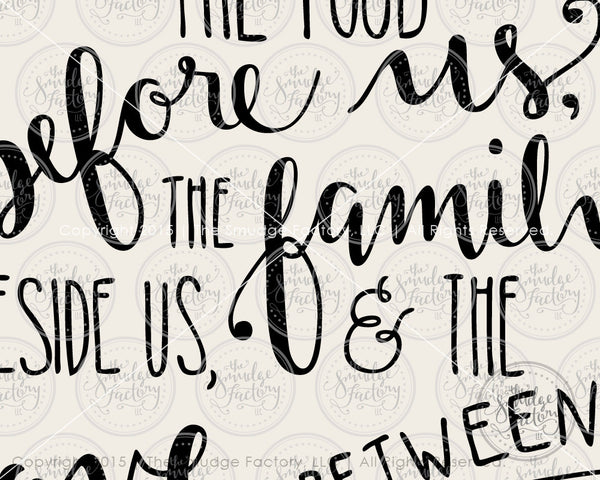 Bless the Food Before Us SVG & Printable