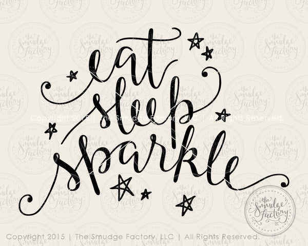 Eat, Sleep, Sparkle SVG & Printable
