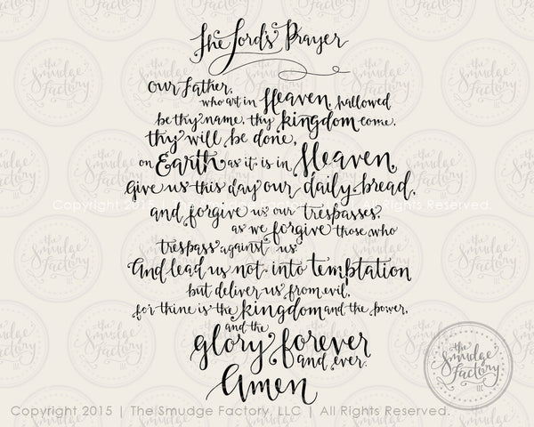 The Lord's Prayer SVG & Printable