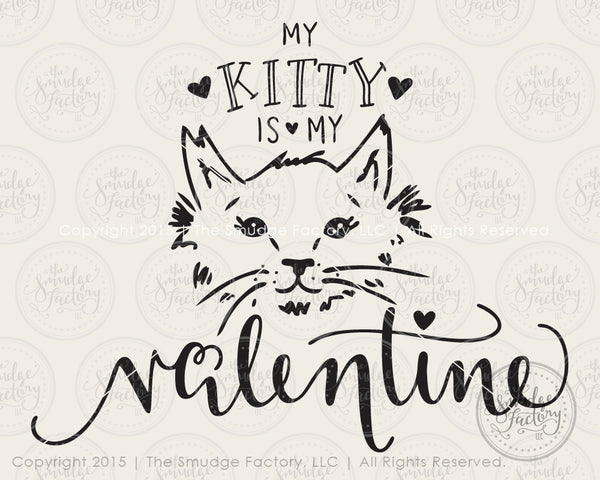 Kitty Cat Valentine's SVG & Printable
