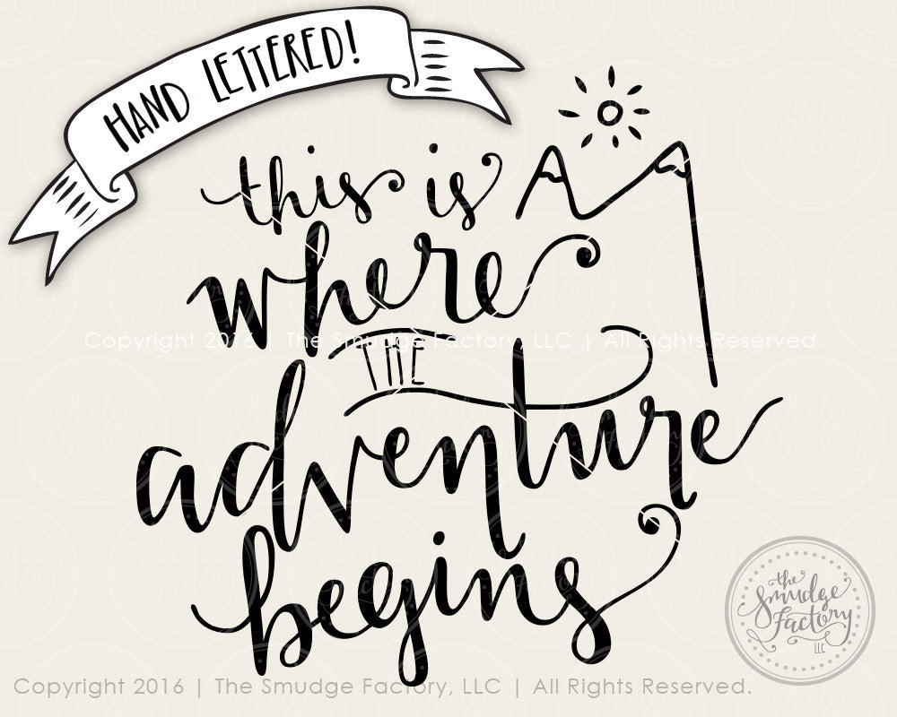 This is Where the Adventure Begins SVG & Printable