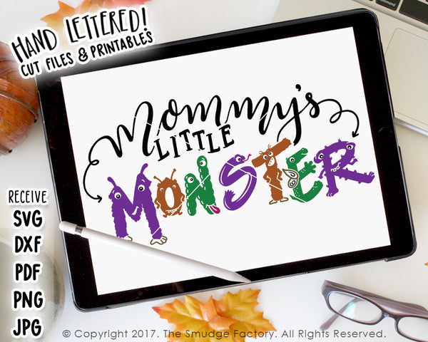 Mommy's Little Monster SVG & Printable