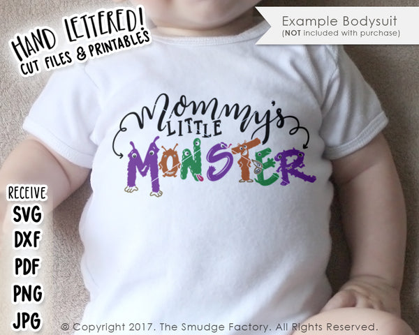 Mommy's Little Monster SVG & Printable